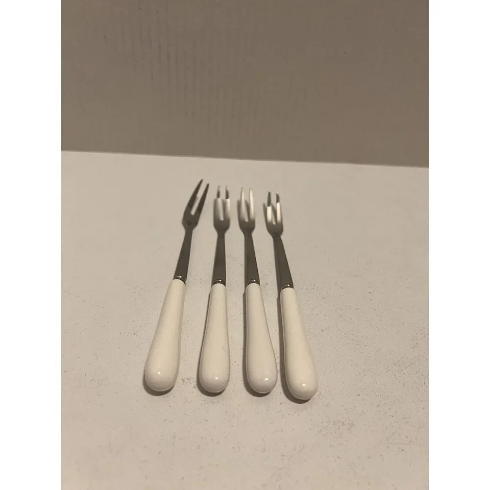 Set Of‎ 4 Mini Forks Jam Jelly Hors d'oeuvres Charcuterie 6
